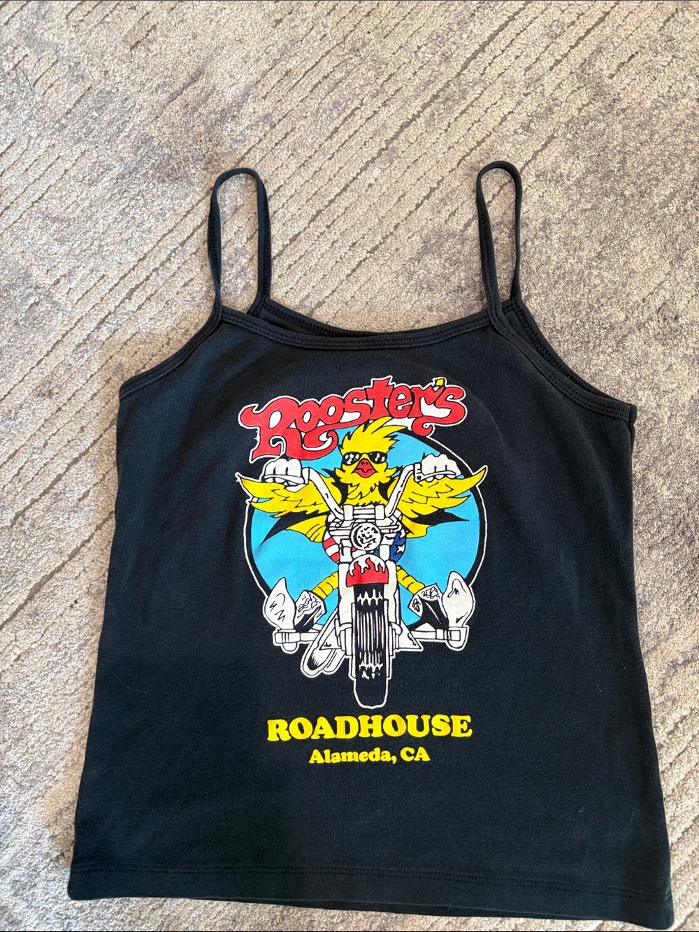 Rooster's Roadhouse Alameda Black Graphic Camisole